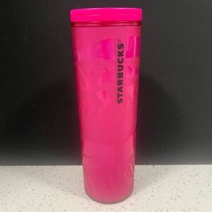 2021 Starbucks Christmas Holiday Hot Pink 16 Oz Cold Hot Cup Tumbler Sip Lid